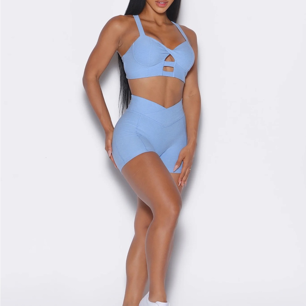 Bombshell Sportswear Bright Hydrangea Core Set Bra & Tiny Waist Shorts